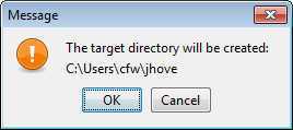 Screenshot of the JHOVE installer directory create confirmation