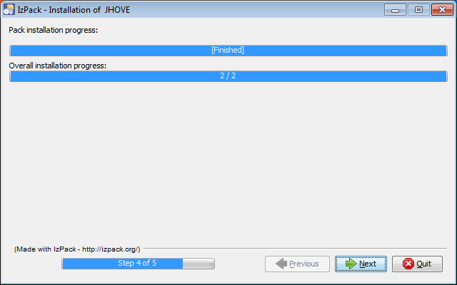 Screenshot of the JHOVE installer stage four on Windows